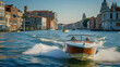 The speedboat in Venice