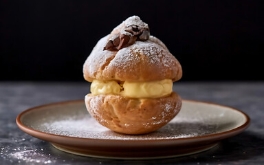 Canvas Print - Capture the essence of Profiteroles in a mouthwatering food photography shot