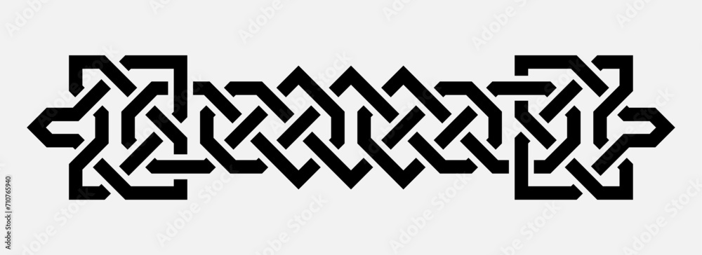 Arabic border decorative design element Stock Vector | Adobe Stock