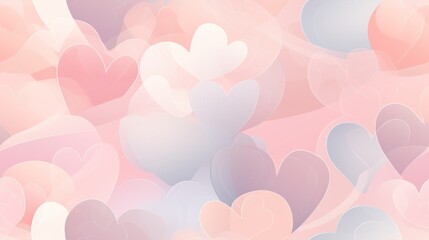 Sticker -  a bunch of pink and blue hearts on a pink and pink background for valentine's day or valentine's day.