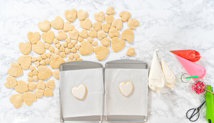 Sticker - Heart-shaped sugar cookies with royal icing