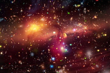 Wall Mural - marvelous galaxy in a deep space. the elements of this image furnished by nasa.