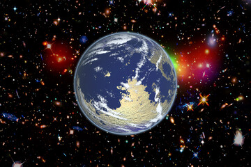 Wall Mural - magnificent earth in outer space. the elements of this image furnished by nasa.
