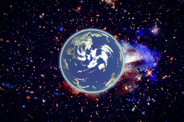 Wall Mural - magnificent earth in outer space. the elements of this image furnished by nasa.