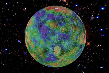 Wall Mural - Fascinating exoplanet in the deep space. The elements of this image furnished by NASA.