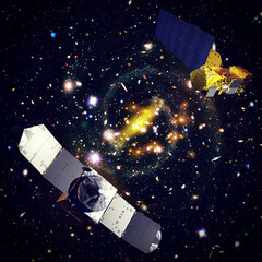 Wall Mural - spaceships and outer space. galaxy view. the elements of this image furnished by nasa.
