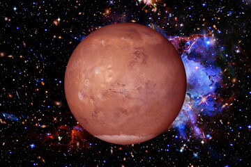 Wall Mural - solar system. fourth planet. mars. the elements of this image furnished by nasa.