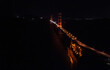 Famous Golden Gate Bridge, San Francisco at night, USA. San Francisco's Golden Gate Bridge from Marin County