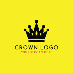 Wall Mural - royal crown and crown girl logo design vector