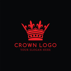 Wall Mural - royal crown and crown girl logo design vector