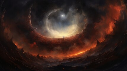 Galaxy in space, beauty of universe, black hole. Neural network AI generated art