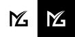 vector logo mg abstract