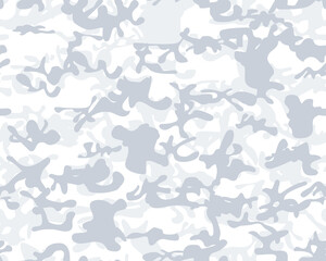 Wall Mural - Camo Gray Canvas. Snow Seamless Brush. Abstract Vector Background. Vector Snow Texture. Urban Camo Paint. Fabric Woodland Camouflage. Digital Camouflage. Military Army Paint. Blue Modern Pattern.