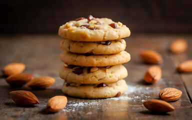 Canvas Print - Capture the essence of Almond Cookie in a mouthwatering food photography shot