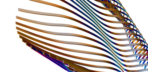 Poster - Captivating Chromatic Universe: Dive into a 3D Multicolor Extravaganza