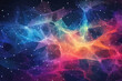 Abstract colorful polygonal space low poly background. Connection structure. Generative Ai
