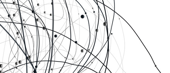 Poster - technology with polygonal shapes on dark blue background.