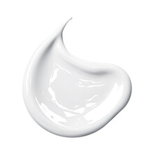 drop of white cosmetic creme isolated on a transparent background