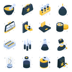 Sticker - Pack of Medical Flat Icons

