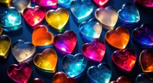 Colored Hearts With Different Colors