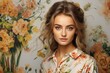 Heiterkeit in Mode: Junge Frau im floralen Kleid