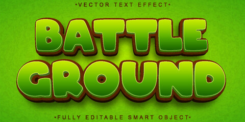 Poster - Cartoon Game Battleground Vector Fully Editable Smart Object Text Effect