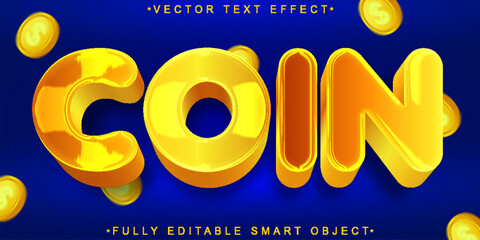 Poster - Colden Coin Vector Fully Editable Smart Object Text Effect