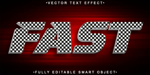 Poster - Race Flag Fast Vector Fully Editable Smart Object Text Effect