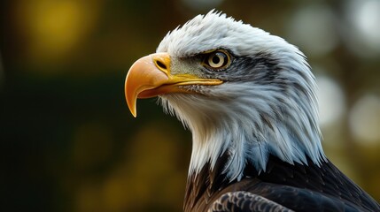 Aufkleber - A detailed close-up view of a bird of prey. Perfect for nature enthusiasts and wildlife photographers