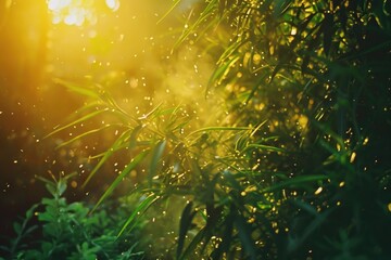 Poster - Sunlight shining through the leaves of a tree. Can be used to depict nature, beauty, or peacefulness