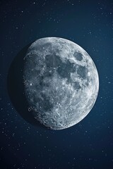 Poster - A captivating image of a full moon shining brightly in the sky, surrounded by a beautiful backdrop of stars. Perfect for night sky enthusiasts or dreamy celestial-themed projects