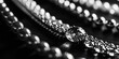 A close-up view of a necklace with a sparkling diamond pendant. This elegant piece of jewelry is perfect for adding a touch of glamour to any outfit