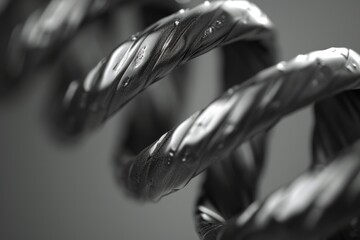 Poster - A close up view of a bunch of metal rings. Versatile and can be used for various purposes