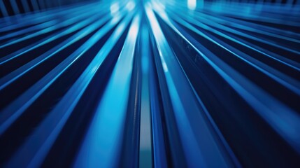 Poster - A blurry image of a train moving through a tunnel. Suitable for transportation or motion-related concepts