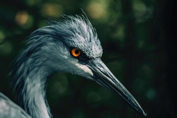 Poster - A detailed shot of a bird with a long beak. This image can be used to depict the unique features and characteristics of birds with long beaks