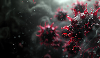 virus cells in blood