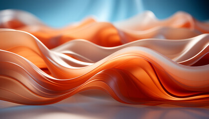 Wall Mural - Abstract backdrop with smooth wave pattern, modern design in vibrant colors generated by AI