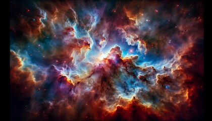Wall Mural - Mesmerizing Background with a Dance of Colors and Blending Galaxies in Abstract Beauty background wallpaper