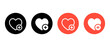Add to wishlist icon vector on circle background. Love with plus symbol
