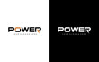 © arbain - power energy logo design. Vector illustration of power typography and thunder. Modern logo design vector icon template