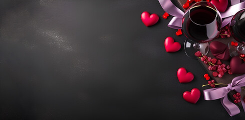  Valentines day background. Heart confetti over background with copy space. Concept: love, valentine's day,  wedding.
