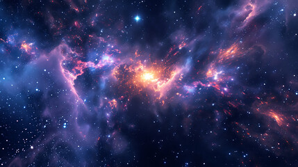 Poster - a star explosion in space