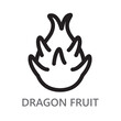 dragon fruit, dragon fruit, line icon vector illustration.