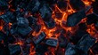 Close Up Shot of Coal and Fire, A Fiery Scene of Raw Energy