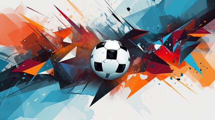 Wall Mural - stylish sports background with geometric sharp shape