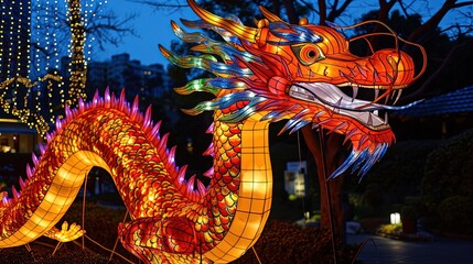 Wall Mural - Chinese Dragon Lantern