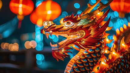 Poster - Chinese Dragon Lantern