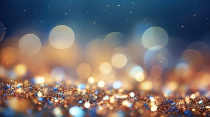 Canvas Print - bokeh blurry glitter background illustration abstract texture, shiny festive, party celebration bokeh blurry glitter background