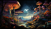 Psychedelic Mushrooms In Art
