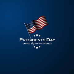 Wall Mural - Happy President's Day Background Design. Banner, Poster, Greeting Card. Vector Illustration